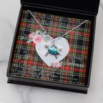 Sea Turtle Necklace Gift for My Beautiful Girlfriend Valentines Necklace Clan Stewart High Stewards Tartan Blue Turtle Necklace