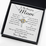 Cross Dancing Necklace - Mom Necklace - To My Amazing Mom Gorgeous Necklace for Mom from Daughter Mother's Day Gift