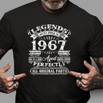 Scotstee Shop - 54 Years Old Gifts Legend Were Born In 1967 54th Birthday Shirt