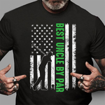 Scotstee Shop - Golf Lover Gift USA American Flag Best Uncle By Par 4th Of July Shirt