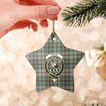 Scotstee Shop - Scotstee Shop Ornament The Craig Ancient Clan Tartan Crest Star Ceramic Ornament Christmas Gift