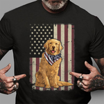 Scotstee Shop - Golden Retriever American Flag Bandana 4th Of July 4th Of July Shirt