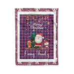 Personalized Gift Tartan Plaid Blanket Clan Laing of Archiestown With Funny Santa Snowman Reindeer Merry Christmas Fleece Blanket, Home Living Room, Plaid Blanket, Tartan Blanket, Scottish Blanket, Buffalo fleece blanket, Christmas Blanket