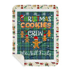 Personalized Gift Tartan Plaid Blanket Clan MacNeill Of Colonsay With Christmas Cookie Baking Crew Christmas Gift Sherpa Blanket, tartan sherpa blanket,buffalo plaid sherpa blanket,christmas sherpa blanket,Christmas Throw Blanket,green plaid sherpa blanket,green sherpa blanket