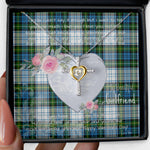 Gift For My Beautiful Girlfriend Necklace Valentine Necklace Clan Campbell Dress Tartan Cross Dancing Necklace Scottish Tartan Jewelry