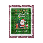 Personalized Gift Tartan Plaid Blanket Clan Blane With Funny Santa Snowman Reindeer Merry Christmas Fleece Blanket, Home Living Room, Plaid Blanket, Tartan Blanket, Scottish Blanket, Buffalo fleece blanket, Christmas Blanket
