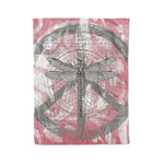 Scotstee Shop - Scotstee Shop Blanket Ancient Science Dragonfly Study, Alchemy Symbol Peace Hippie Fleece Blanket