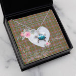 Sea Turtle Necklace Gift for My Beautiful Girlfriend Valentines Necklace Clan Hunter 1819 Tartan Blue Turtle Necklace
