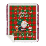 Personalized Gift Tartan Plaid Blanket Clan Moncrieffe With Funny Santa Snowman Reindeer Merry Christmas Gift Sherpa Blanket, blue plaid sherpa blanket,blue tartan sherpa blanket,Buchan,buffalo plaid sherpa blanket,christmas sherpa blanket,Christmas Throw Blanket