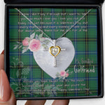 Gift For My Beautiful Girlfriend Necklace Valentine Necklace Clan Henderson Tartan Cross Dancing Necklace Scottish Tartan Jewelry