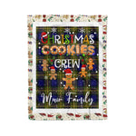 Fleece Blanket - Personalized Gift Tartan Plaid Blanket Clan Muir With Christmas Cookie Baking Crew Christmas Gift Fleece Blanket