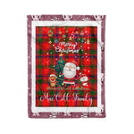 Personalized Gift Tartan Plaid Blanket Clan MacColl With Funny Santa Snowman Reindeer Merry Christmas Fleece Blanket, Home Living Room, Plaid Blanket, Tartan Blanket, Scottish Blanket, Buffalo fleece blanket, Christmas Blanket