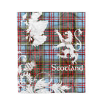 Scotstee Shop Tartan Plaid Fleece Blankets Thistle and Lion Scottish Clan Anderson Ancient Plaid Blanket