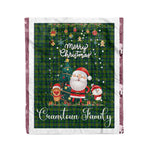 Personalized Gift Tartan Plaid Blanket Clan Cranstoun Modern With Funny Santa Snowman Reindeer Merry Christmas Fleece Blanket, Home Living Room, Plaid Blanket, Tartan Blanket, Scottish Blanket, Buffalo fleece blanket, Christmas Blanket