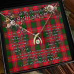 To My Beautiful Soulmate Necklace In Your Eyes I Have Found My Home Clan Rattray Tartan Wishbone Dancing Necklace