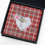 Gift For My Beautiful Girlfriend Necklace Valentine Necklace Clan MacDougall Dress Tartan Cross Dancing Necklace Scottish Tartan Jewelry