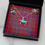 Sea Turtle Necklace To My Beautiful Soulmate Necklace In Your Eyes I Have Found My Home Clan Hamilton Modern Tartan Blue Turtle Necklace