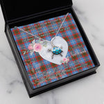 Sea Turtle Necklace Gift for My Beautiful Girlfriend Valentines Necklace Clan Spalding Tartan Blue Turtle Necklace