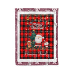 Personalized Gift Tartan Plaid Blanket Clan Ramsay With Funny Santa Snowman Reindeer Merry Christmas Fleece Blanket, Home Living Room, Plaid Blanket, Tartan Blanket, Scottish Blanket, Buffalo fleece blanket, Christmas Blanket