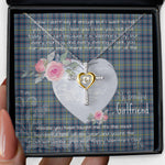 Gift For My Beautiful Girlfriend Necklace Valentine Necklace Clan Boswell Tartan Cross Dancing Necklace Scottish Tartan Jewelry