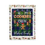 Personalized Gift Tartan Plaid Blanket Clan Oliphant With Christmas Cookie Baking Crew Christmas Gift Blanket, Plaid Blanket, Christmas Fleece Blanket, Christmas Blanket, Tartan Blanket, Scottish Blanket, Scotland Blanket, Family Name Blanket, Custom Blanket, Personalized Blanket