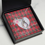 Rising Phoenix Necklace - Valentine Necklace Clan Drummond Modern Tartan Gift for Girlfriend, Gift for My Wife Rising Phoenix Necklace