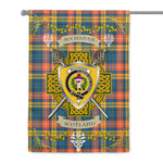 House Flag - Buchanan Ancient Irish Shield Celtic Cross Tartan Garden Flag St Patrick's Day Garden Flag