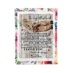Scotstee Shop - Personalized Letter Funny Gift For Man Funny Quotes To Husband Fleece Blanket