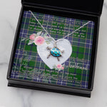 Sea Turtle Necklace Gift for My Beautiful Girlfriend Valentines Necklace Clan Wishart Hunting Tartan Blue Turtle Necklace