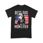 Scotstee Shop - Womens American Flag Best Dog Mom Ever Salukis USA 4th Of July Shirt
