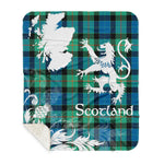 Sherpa Blanket - Tartan Blanket Thistle and Lion Scottish Clan Gunn Ancient Plaid Blanket, plaid sherpa blanket queen,purple sherpa blanket,queen sherpa blanket,queen size sherpa blanket,red sherpa blanket,scottish tartan blankets,sherpa blanket,sherpa christmas blanket