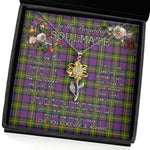 To My Beautiful Soulmate Sunflower Necklace In Your Eyes I Have Found My Home Clan Carnegie Tartan Jewelry For Girlfriend, Tartan Sunflower Pendant Necklace, Scottish Tartan Jewelry, valentine necklace, necklace girlfriend, necklace for wife, cute necklaces for girlfriend, jewelry for girlfriend, to my soulmate necklace, to my future wife necklace