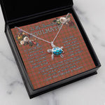 Sea Turtle Necklace To My Beautiful Soulmate Necklace In Your Eyes I Have Found My Home Clan MacAlister Modern Tartan Blue Turtle Necklace