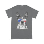 Scotstee Shop - Boston Terrier 4th of July Merica Men Women USA Flag 4th Of July Shirt