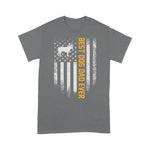Scotstee Shop - Vintage USA Best French Bulldog Dad Ever American Flag Gift 4th Of July Shirt