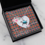 Sea Turtle Necklace Gift for My Beautiful Girlfriend Valentines Necklace Clan MacDuff Ancient Tartan Blue Turtle Necklace