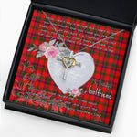 Gift For My Beautiful Girlfriend Necklace Valentine Necklace Clan MacColl Modern Tartan Cross Dancing Necklace Scottish Tartan Jewelry