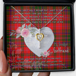 Gift For My Beautiful Girlfriend Necklace Valentine Necklace Clan MacDougall Tartan Cross Dancing Necklace Scottish Tartan Jewelry