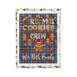 Personalized Gift Tartan Plaid Blanket Clan MacBeth Modern With Christmas Cookie Baking Crew Christmas Gift Blanket, Plaid Blanket, Christmas Fleece Blanket, Christmas Blanket, Tartan Blanket, Scottish Blanket, Scotland Blanket, Family Name Blanket, Custom Blanket, Personalized Blanket