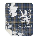Sherpa Blanket - Tartan Blanket Thistle and Lion Scottish Clan MacDowall Plaid Blanket, plaid sherpa blanket queen,purple sherpa blanket,queen sherpa blanket,queen size sherpa blanket,red sherpa blanket,scottish tartan blankets,sherpa blanket,sherpa christmas blanket