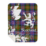 Sherpa Blanket - Tartan Blanket Thistle and Lion Scottish Clan Carnegie Ancient Plaid Blanket, plaid sherpa blanket queen,purple sherpa blanket,queen sherpa blanket,queen size sherpa blanket,red sherpa blanket,scottish tartan blankets,sherpa blanket,sherpa christmas blanket