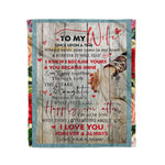 Scotstee Shop - Personalized Gift Letter To My Wife Art To My Wife Forever And Always Love Her Gift Fleece Blanket