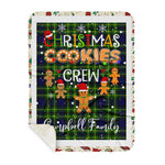 Personalized Gift Tartan Plaid Blanket Clan Campbell Of Breadalbane Modern With Christmas Cookie Baking Crew Christmas Gift Sherpa Blanket, tartan sherpa blanket,buffalo plaid sherpa blanket,christmas sherpa blanket,Christmas Throw Blanket,green plaid sherpa blanket,green sherpa blanket