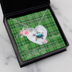 Sea Turtle Necklace Gift for My Beautiful Girlfriend Valentines Necklace Clan Galloway District Tartan Blue Turtle Necklace