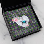 Sea Turtle Necklace Gift for My Beautiful Girlfriend Valentines Necklace Clan MacDonell Of Glengarry Tartan Blue Turtle Necklace