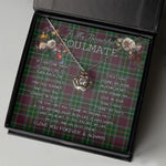 To My Beautiful Soulmate Necklace In Your Eyes I Have Found My Home Clan Carruthers Tartan Crown Pendant Necklace