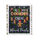 Fleece Blanket - Personalized Gift Tartan Plaid Blanket Clan Mowat With Christmas Cookie Baking Crew Christmas Gift Fleece Blanket