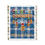 Fleece Blanket - Personalized Gift Tartan Plaid Blanket Clan Muirhead Blue With Christmas Cookie Baking Crew Christmas Gift Fleece Blanket