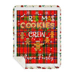 Personalized Gift Tartan Plaid Blanket Clan Munro With Christmas Cookie Baking Crew Christmas Gift Sherpa Blanket, tartan sherpa blanket,buffalo plaid sherpa blanket,christmas sherpa blanket,Christmas Throw Blanket,green plaid sherpa blanket,green sherpa blanket