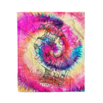 Scotstee Shop - Scotstee Shop Blanket Astronaut Tethered to Caravel Tattoo Tie Dye Hippie Fleece Blanket